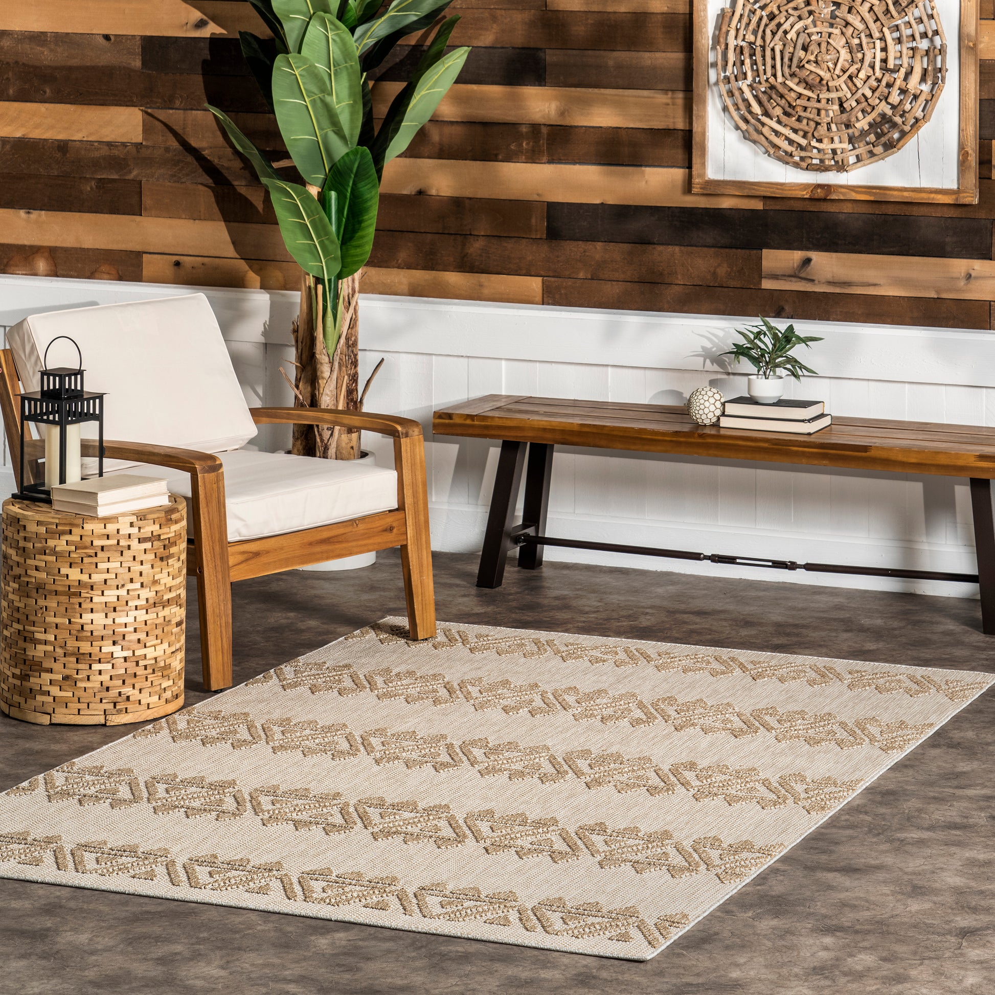 Nuloom Lorri Tribal Nlo2223A Beige Area Rug