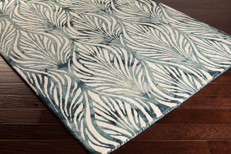 Surya Belladonna Bda-3006 Teal / Teal / Slate / Ivory Rugs.