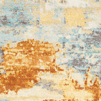 Surya Bodrum Bdm-2301 Ivory, Burnt Orange, Saffron, Silver Gray Area Rug