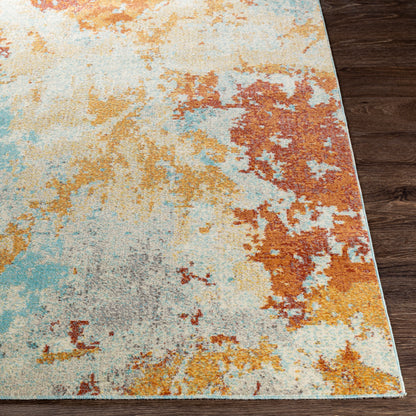 Surya Bodrum Bdm-2303 Ivory, Burnt Orange, Saffron, Silver Gray Area Rug