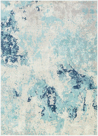 Surya Bodrum Bdm-2304 Ivory, Silver Gray, Navy, Aqua Area Rug