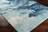 Surya Bodrum Bdm-2306 Ivory, Silver Gray, Navy, Aqua Rugs.