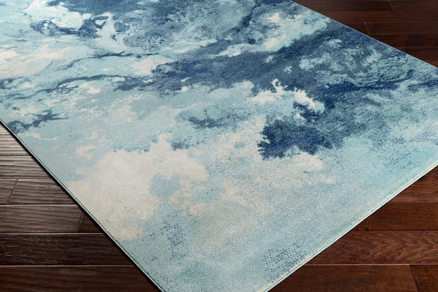 Surya Bodrum Bdm-2306 Ivory, Silver Gray, Navy, Aqua Rugs.
