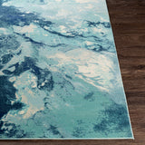 Surya Bodrum Bdm-2306 Ivory, Silver Gray, Navy, Aqua Rugs.