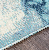 Surya Bodrum Bdm-2306 Ivory, Silver Gray, Navy, Aqua Rugs.
