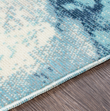Surya Bodrum Bdm-2306 Ivory, Silver Gray, Navy, Aqua Rugs.