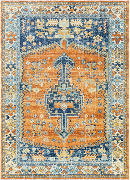 Surya Bodrum Bdm-2310 Ivory, Burnt Orange, Saffron, Silver Gray Area Rug