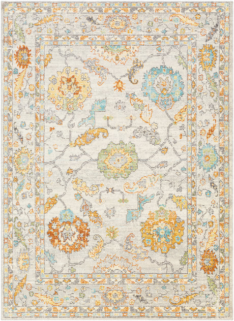 Surya Bodrum Bdm-2311 Ivory, Saffron, Silver Gray, Medium Gray Rugs.