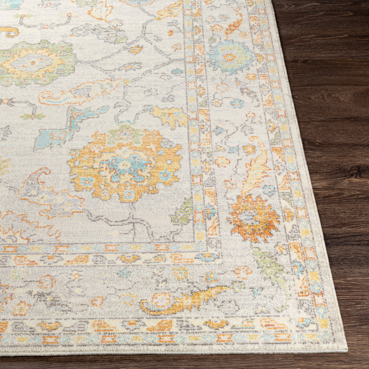 Surya Bodrum Bdm-2311 Ivory, Saffron, Silver Gray, Medium Gray Rugs.
