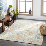 Surya Bodrum Bdm-2311 Ivory, Saffron, Silver Gray, Medium Gray Rugs.