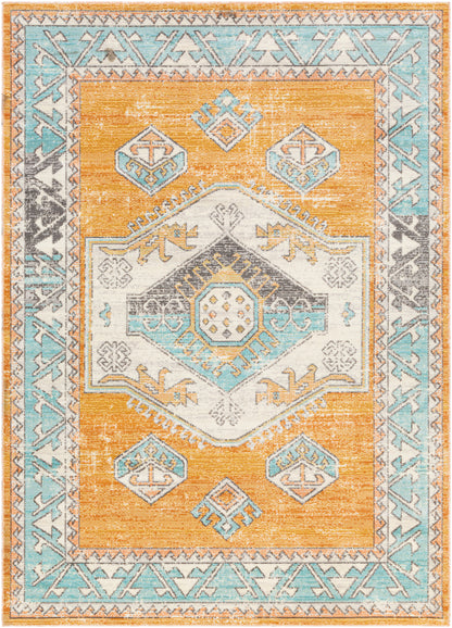 Surya Bodrum Bdm-2315 Ivory, Saffron, Silver Gray, Medium Gray Area Rug