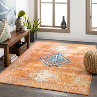 Surya Bodrum Bdm-2318 Ivory, Burnt Orange, Saffron, Silver Gray Area Rug