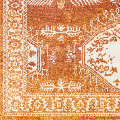 Surya Bodrum Bdm-2318 Ivory, Burnt Orange, Saffron, Silver Gray Area Rug