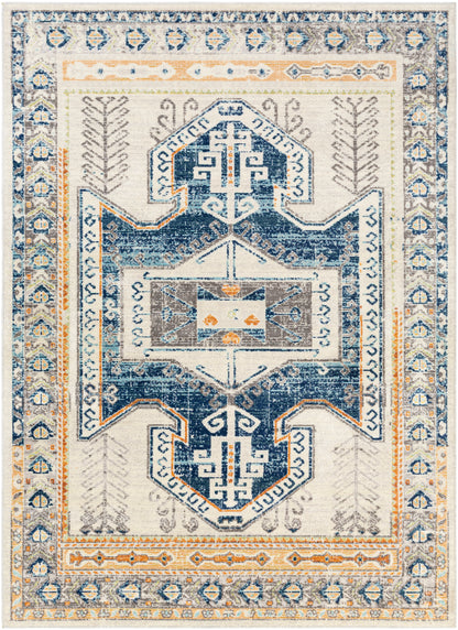 Surya Bodrum Bdm-2319 Ivory, Burnt Orange, Saffron, Silver Gray Area Rug