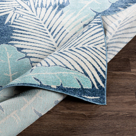 Surya Bodrum Bdm-2324 Dark Blue, Aqua, Taupe, Beige Rugs.