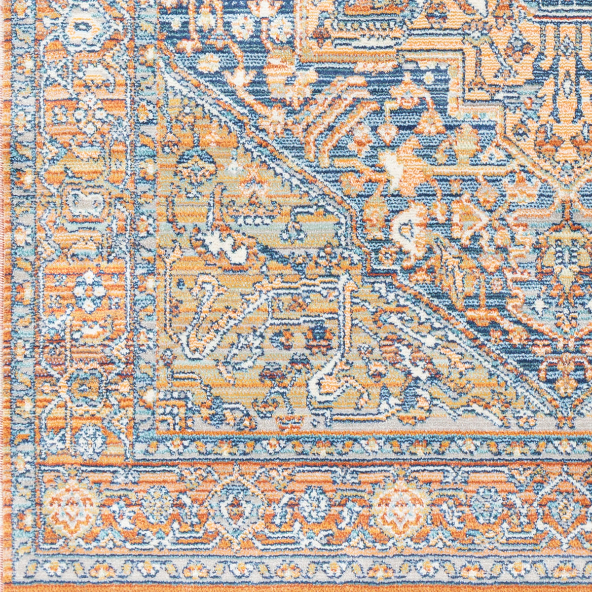 Surya Bodrum Bdm-2325 Ivory, Burnt Orange, Saffron, Silver Gray Rugs.