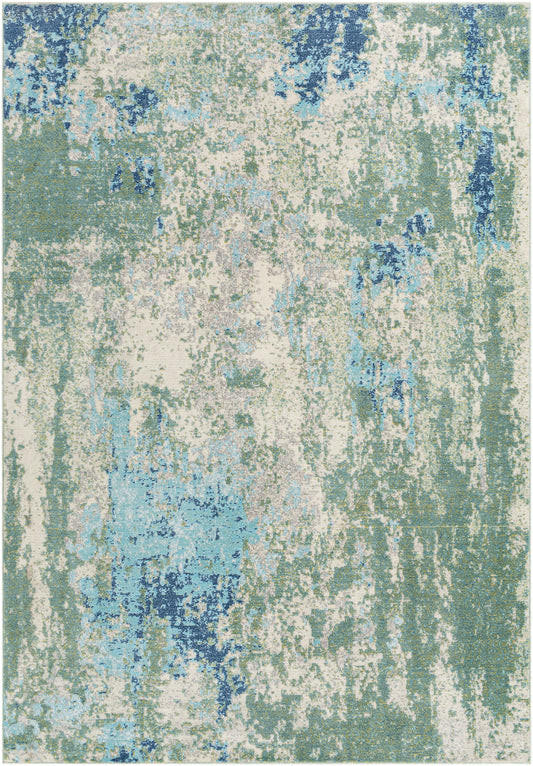 Surya Bodrum Bdm-2331 Dark Blue, Sky Blue, Mustard, Dark Green Area Rug