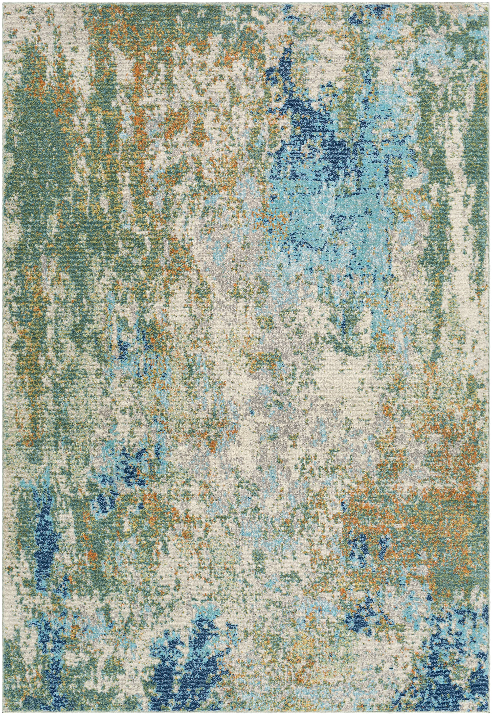 Surya Bodrum Bdm-2332 Dark Green, Navy, Sky Blue, Burnt Orange Area Rug