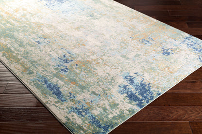 Surya Bodrum Bdm-2332 Dark Green, Navy, Sky Blue, Burnt Orange Area Rug