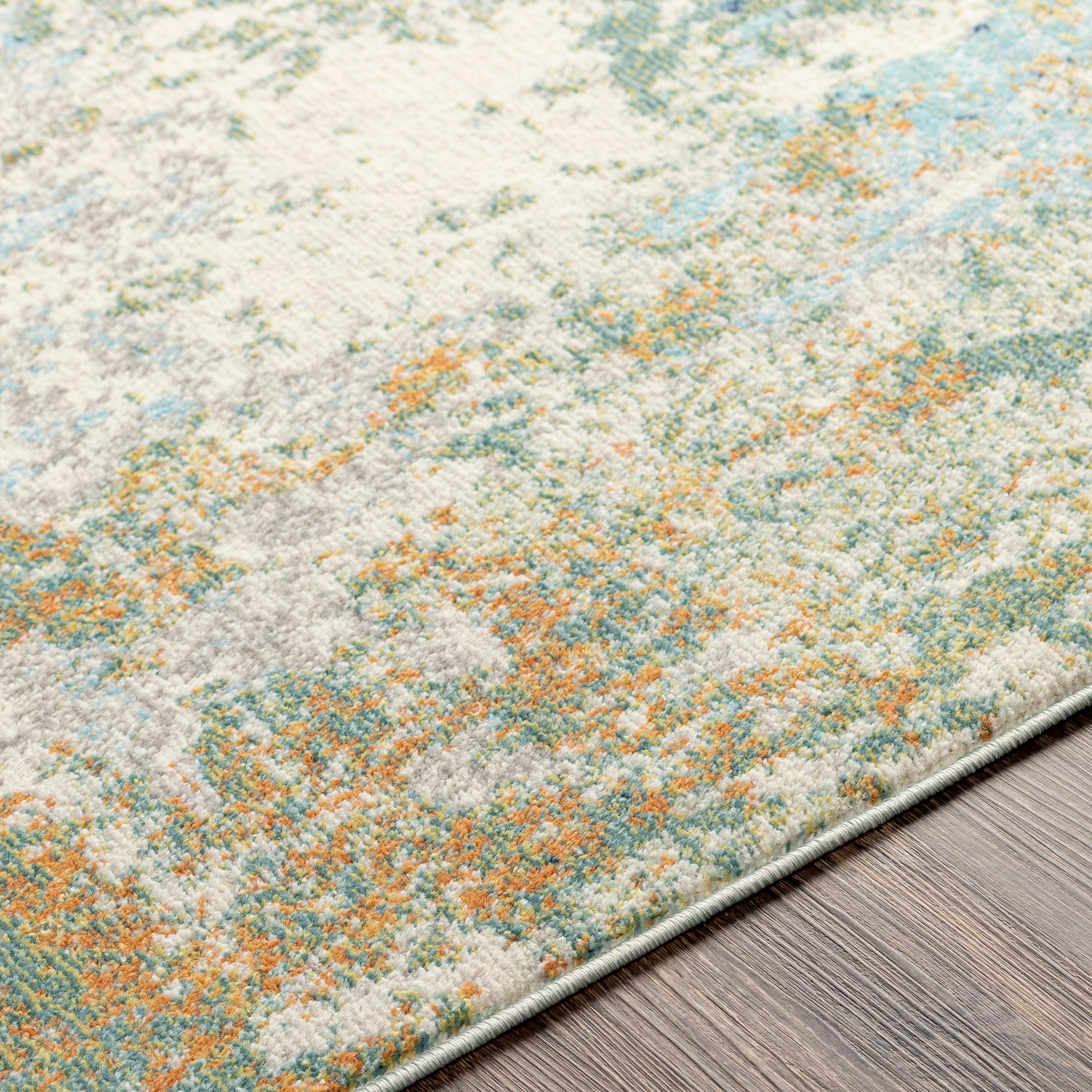 Surya Bodrum Bdm-2332 Dark Green, Navy, Sky Blue, Burnt Orange Area Rug