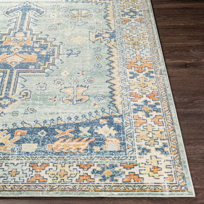 Surya Bodrum Bdm-2333 Navy, Sky Blue, Burnt Orange, Wheat Area Rug