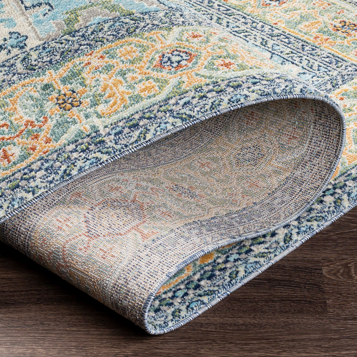 Surya Bodrum Bdm-2335 Dark Green, Wheat, Sky Blue, Navy Rugs.