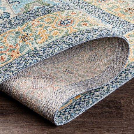 Surya Bodrum Bdm-2335 Dark Green, Wheat, Sky Blue, Navy Rugs.
