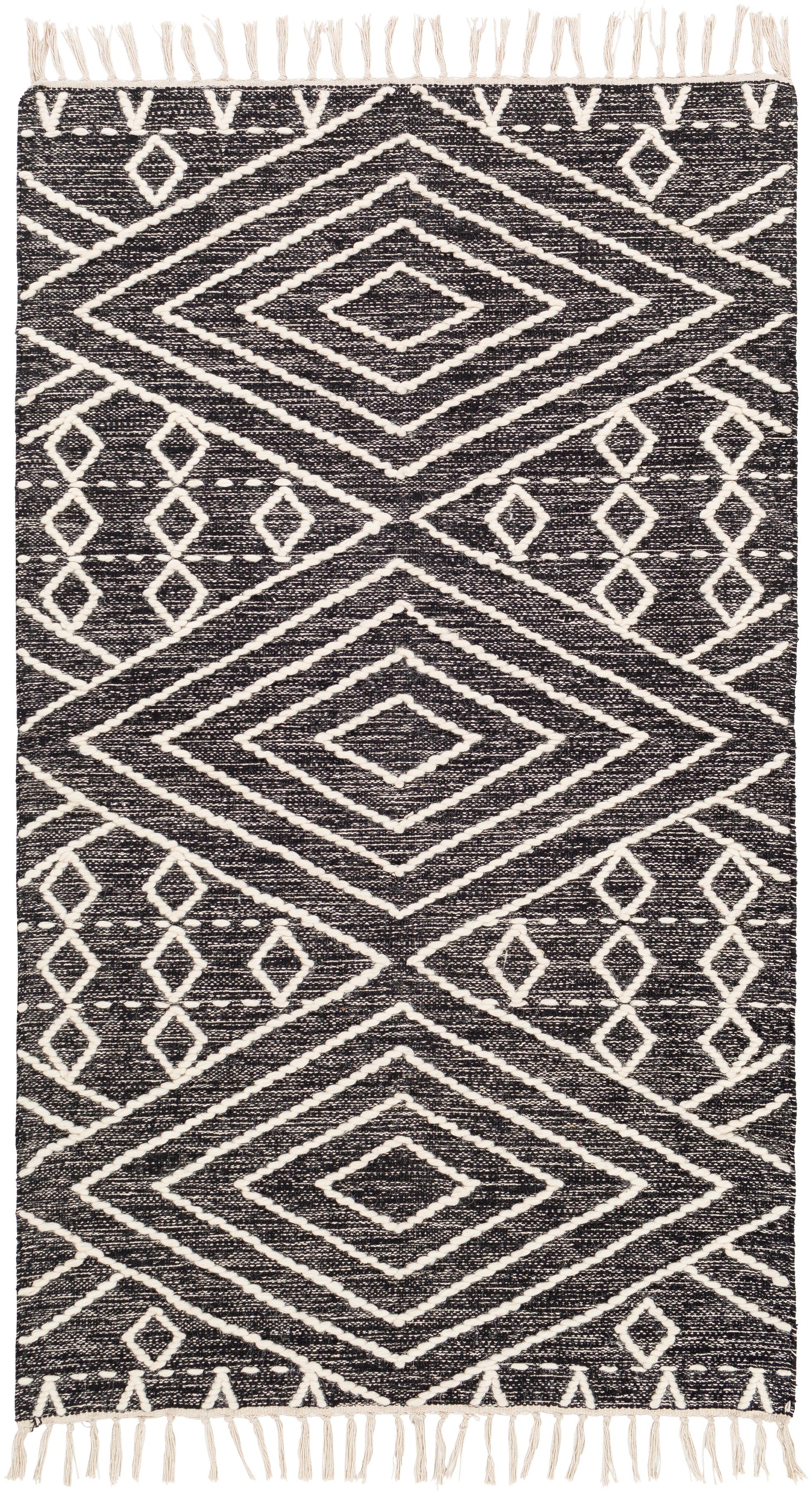 Surya Bedouin Bdo-2300 Black, Cream Area Rug