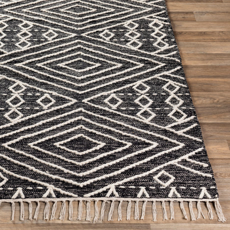 Surya Bedouin Bdo-2300 Black, Cream Rug.