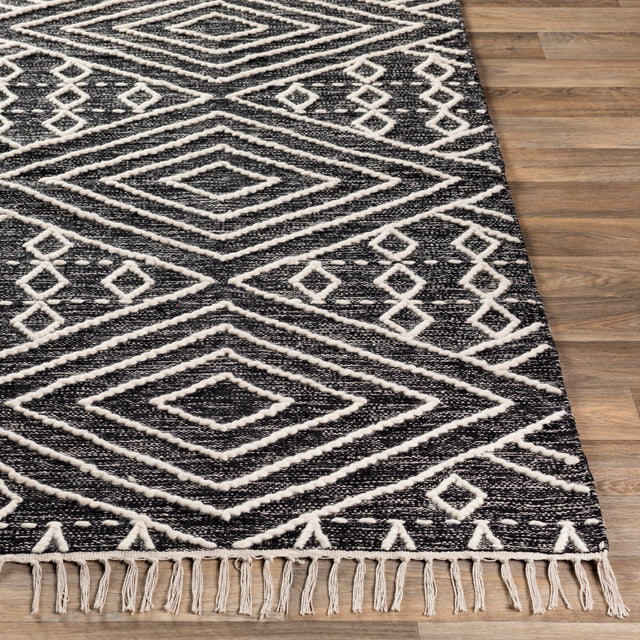 Surya Bedouin Bdo-2300 Black, Cream Rug.