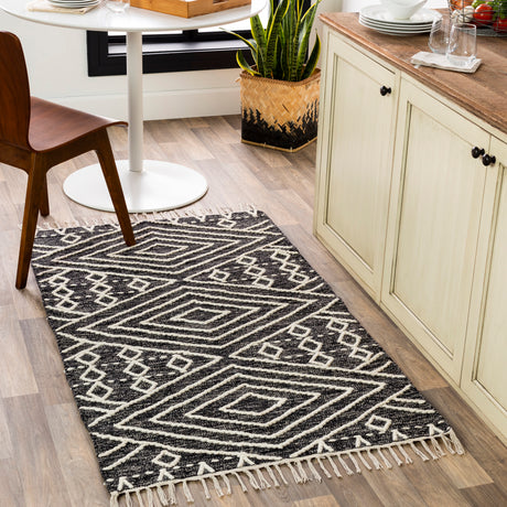 Surya Bedouin Bdo-2300 Black, Cream Rug.