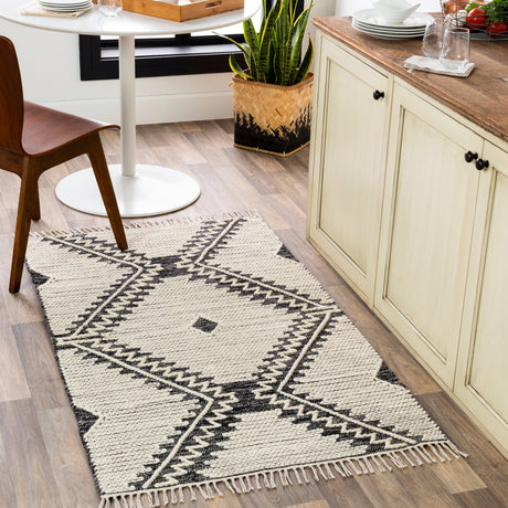 Surya Bedouin Bdo-2302 Black, Cream Rug.