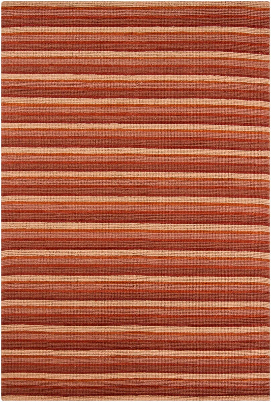 Chandra Beacon Bea1205 Orange / Rust / Brick Red / Peach Natural Fiber Area Rug