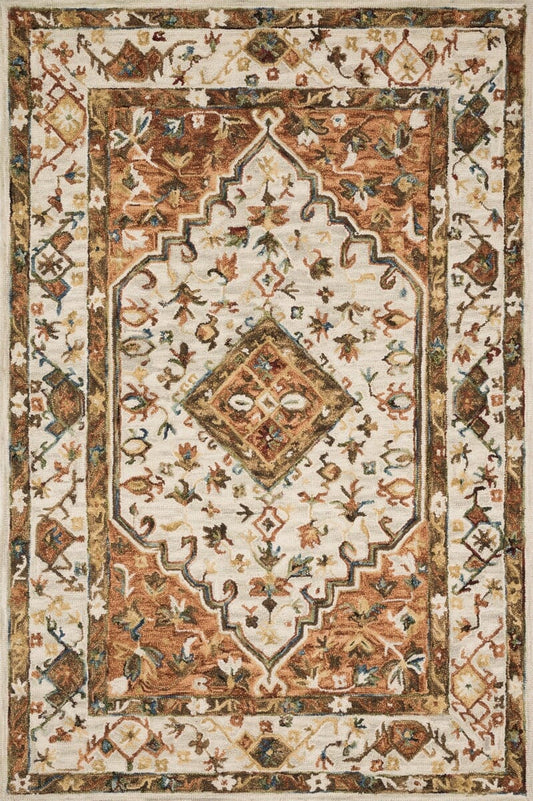 Loloi Beatty Bea-01 Ivory / Rust Area Rug