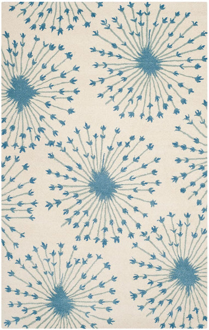 Safavieh Bella Bel123B Beige / Blue Floral / Country Area Rug