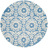 Safavieh Bella Bel125C Light Blue / Ivory Damask Area Rug