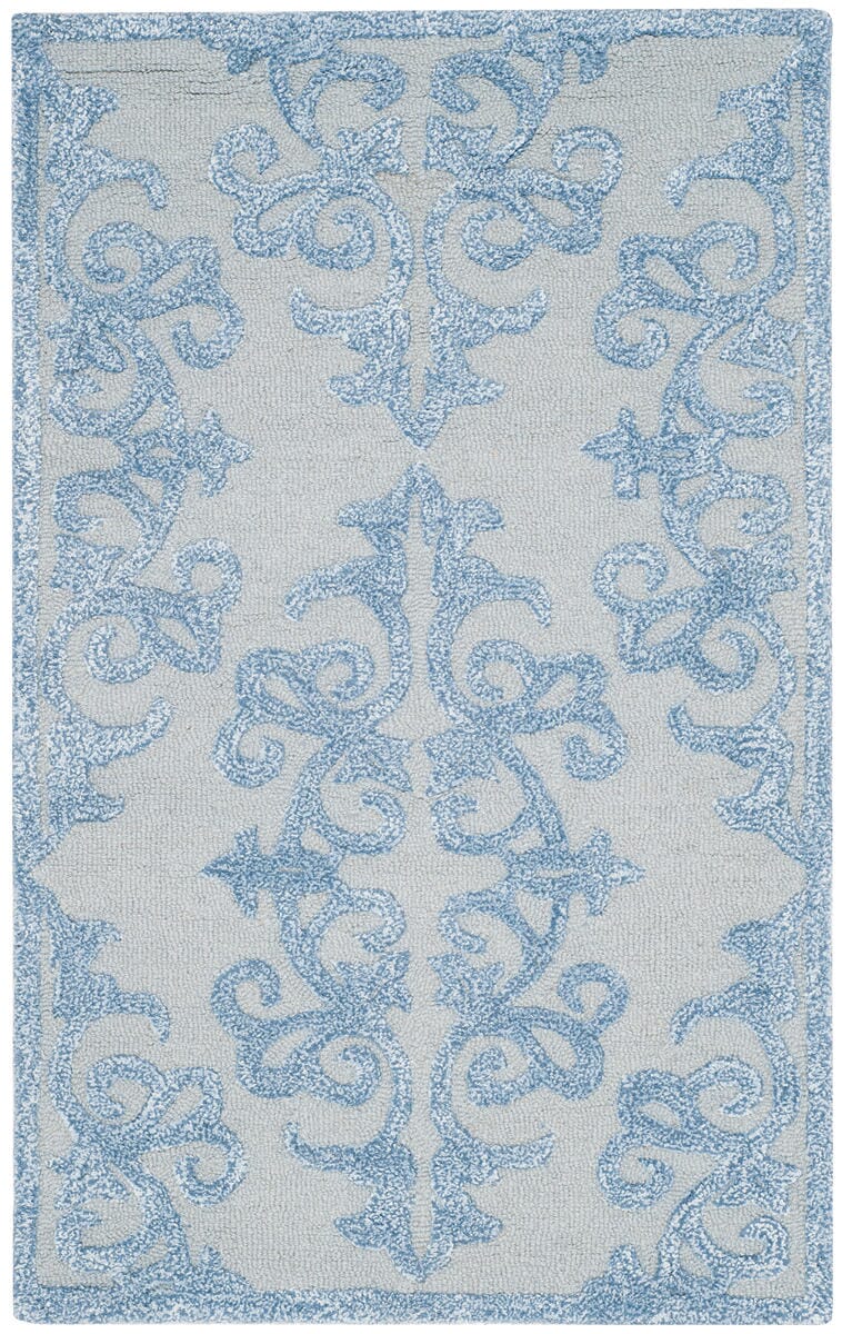 Safavieh Bella Bel127A Blue Damask Area Rug