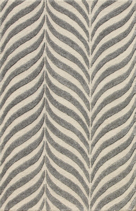 Safavieh Bella Bel135B Ivory / Grey Chevron Area Rug