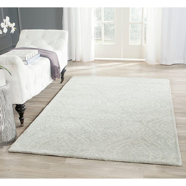 Safavieh Bella Bel445A Silver / Ivory Damask Area Rug