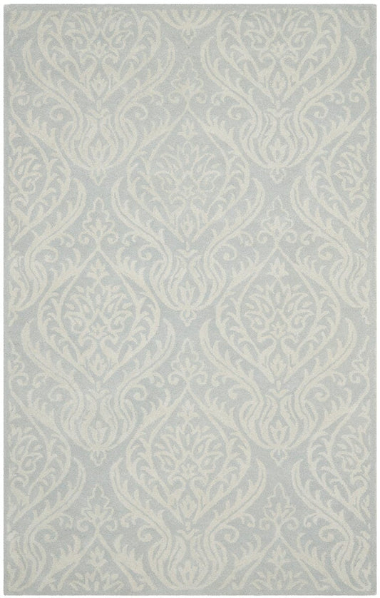 Safavieh Bella Bel445A Silver / Ivory Damask Area Rug