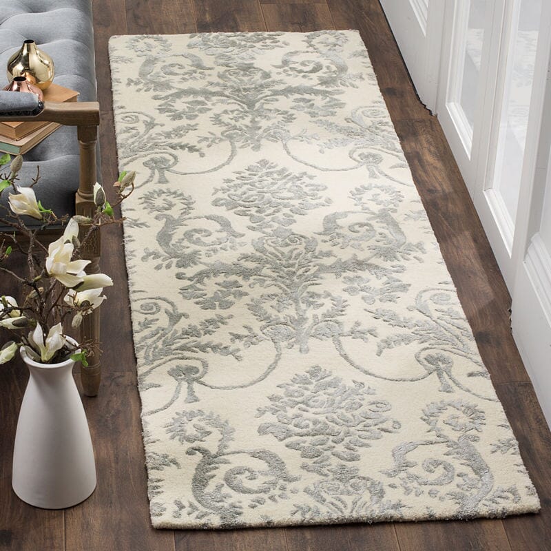 Safavieh Bella Bel917A Ivory / Grey Damask Area Rug