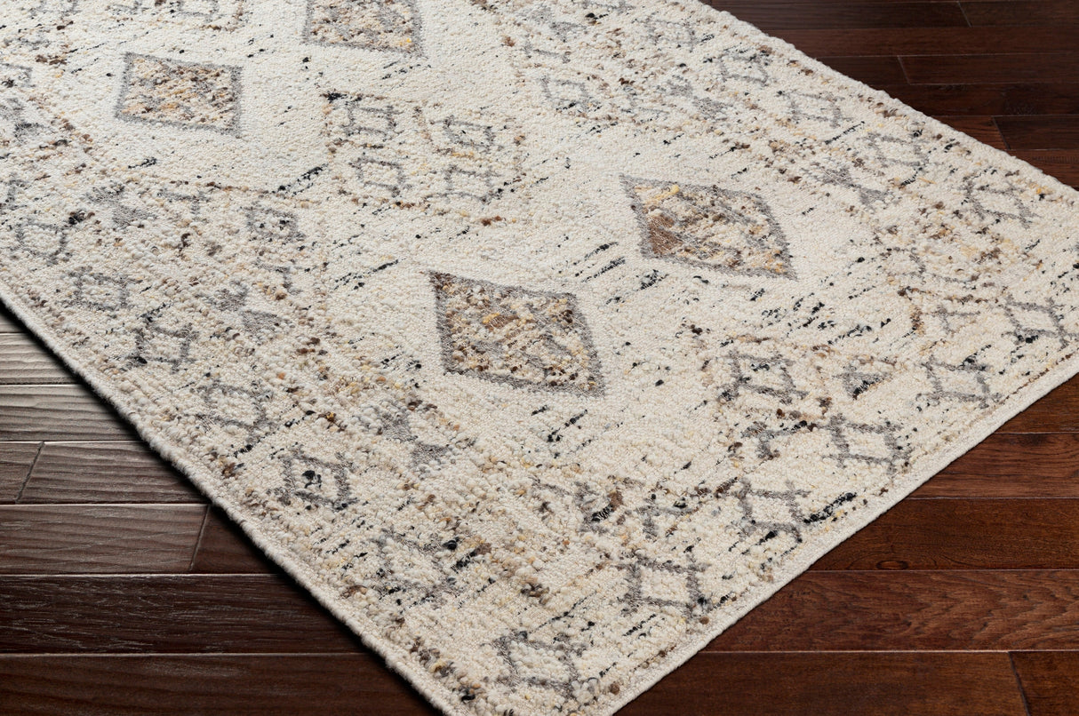 Surya Bremen Ben-2300 Cream, Medium Gray, Charcoal, Black Rugs.