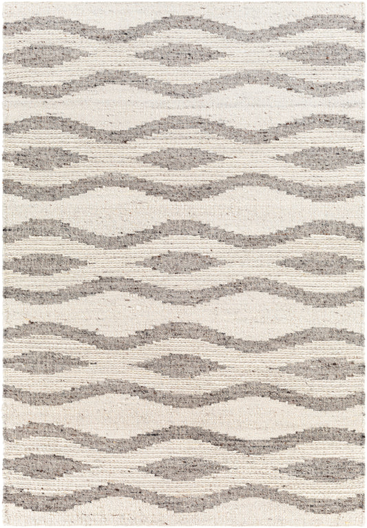 Surya Bremen Ben-2303 Cream, Medium Gray, Charcoal, Dark Brown Area Rug