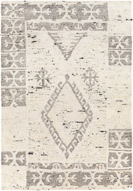 Surya Bremen Ben-2304 Cream, Medium Gray, Charcoal, Black Rugs.