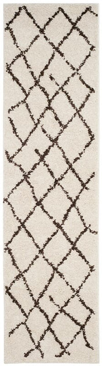 Safavieh Berber Shag Ber162A Creme / Brown Geometric Area Rug