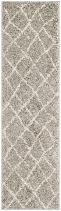 Safavieh Berber Shag Ber162B Light Grey / Cream Geometric Area Rug