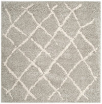 Safavieh Berber Shag Ber162B Light Grey / Cream Geometric Area Rug