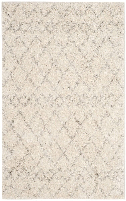 Safavieh Berber Shag Ber165C Cream / Light Grey Moroccan Area Rug