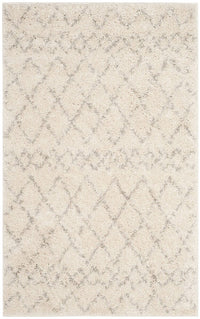 Safavieh Berber Shag Ber165C Cream / Light Grey Moroccan Area Rug