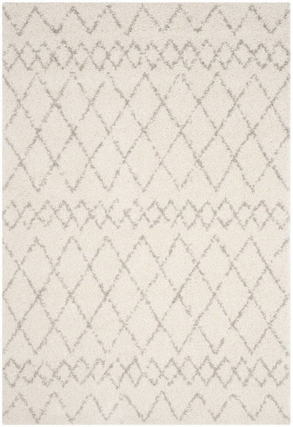 Safavieh Berber Shag Ber165C Cream / Light Grey Moroccan Area Rug